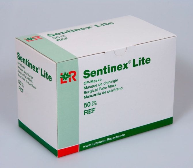 Sentinex Classic OP-Maske blau zum Binden unsteril [50 Stück]