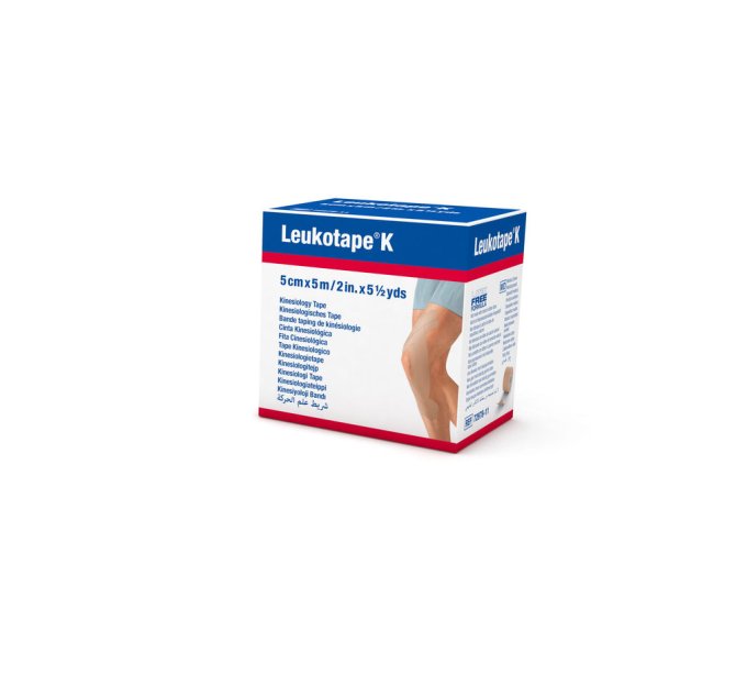 Leukotape K hautfarben elastische Klebebinde [5 cm x 5 m]