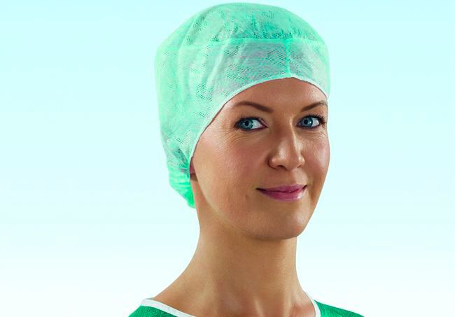 Sentinex OP-Haube Trend, Schwesternhaube, grün [lang] [100 Stück]