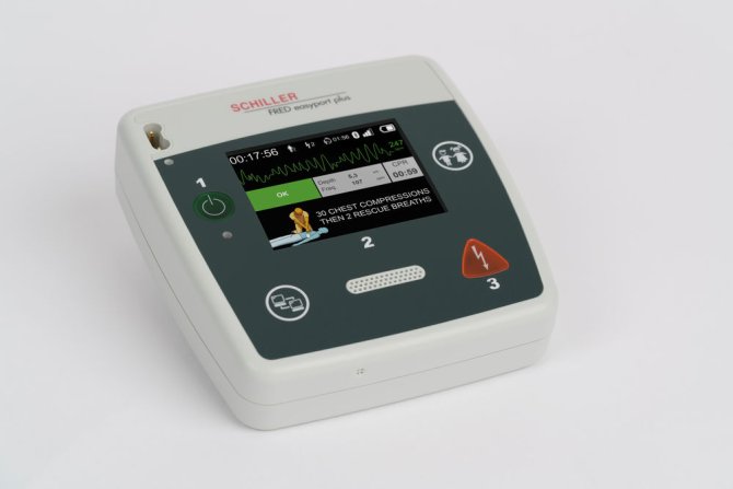Fred easyport plus First Defibrillator, 1 Paar Elektroden, Tasche, Batterie