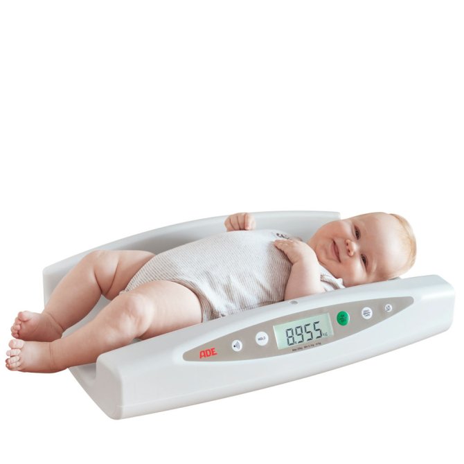 Elektronische Babywaage Tragkraft 20 kg Teilung 5 g geeicht