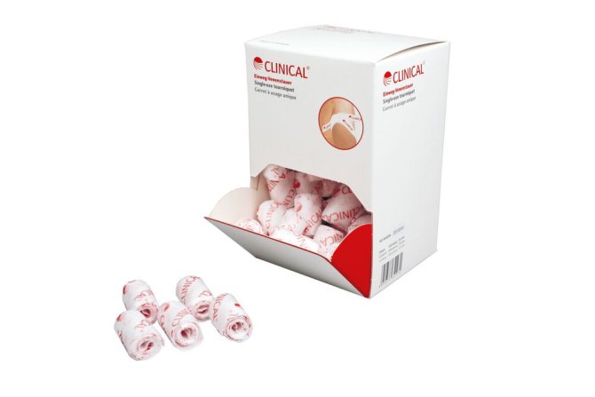 Clinical Venenstauer Einweg weiß Spenderbox [65 cm x 35 mm] [100 Stück]