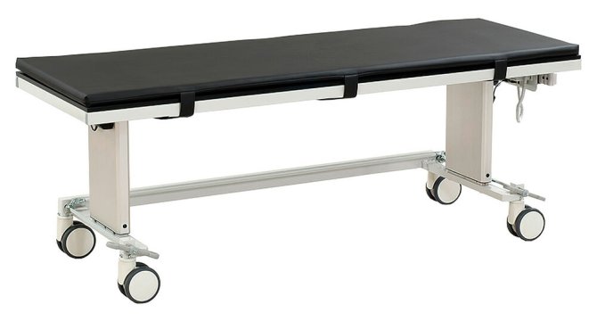 Röntgentisch AGA Power Lift 1 teilig Elektromotor mit Handschalter RAL 7035 [1900 mm x 650 mm]
