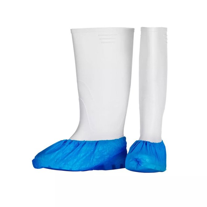 OP-Überschuhe aus CPE blau [15 x 42 cm] [100 Stück]