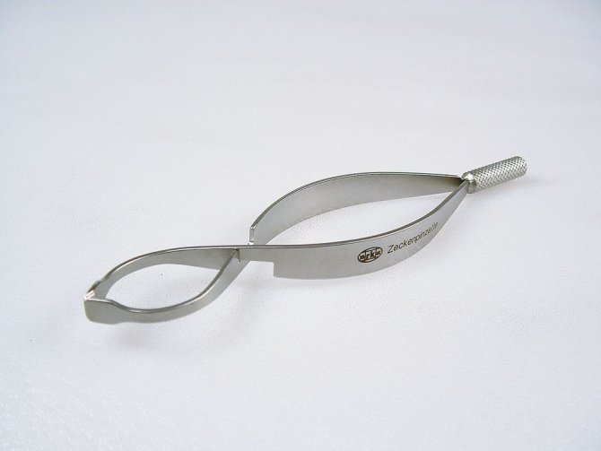 Zeckenpinzette gekreuzt 10,5 cm - kein Medizinprodukt -
