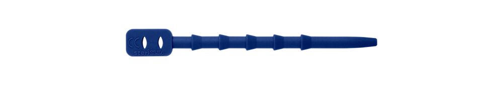 Kabelbinder Silikon flach blau [110 mm] [100 Stück]