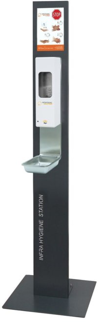 Infra Hygiene Station mit Standfuß inkl. Auffangschalenset