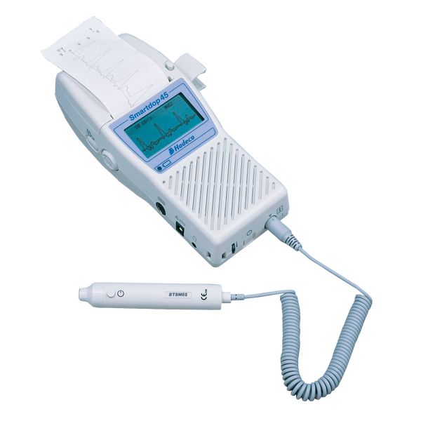 Bidirektionaler Doppler mit LCD Display, Eingebauter schneller Drucker mit hoher Auflösung, inkl. 2 MHz Sonde