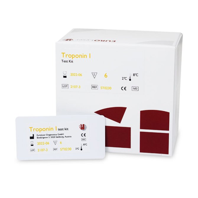 Troponin I Testkit Test für Cube S [6 Stück]