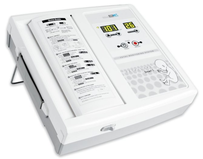Fetal-Monitor Smart 1  inkl. 1x Ultraschallsonde,1x Tokosonde, 2 Rollen Papier, 1x elektronischer Ereignismarker, Gurte zur Sondenbefestigung,1x Netzkabel,1x Ultraschallgel, Bedienungsanleitung
