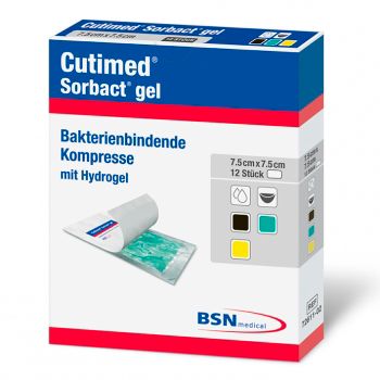 Cutimed Sorbact Gel steril [7,5 x 15 cm] [12 Stück]