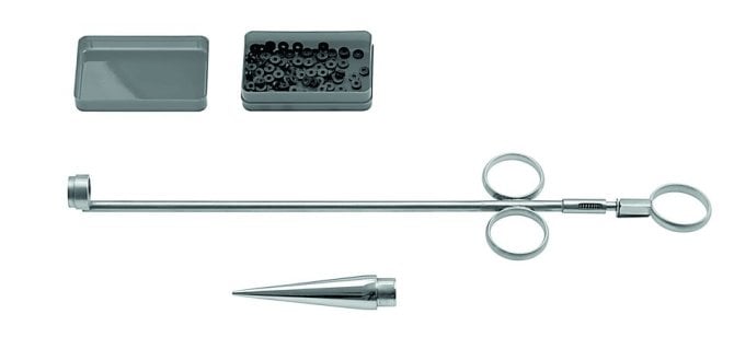 Ligatur Gummi Ringe elastisch verwendbar mit allen Hämorrhoidal Ligatoren, latexfrei [100 Stück]