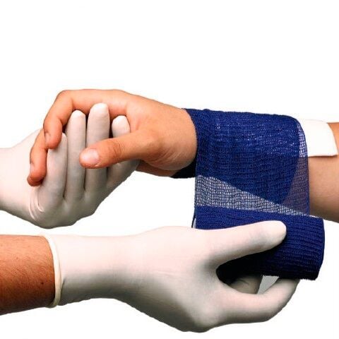 Salva Lux elastische Fixierbinde unsteril weiß kohäsiv [4 m x 8 cm] [10 Stück]