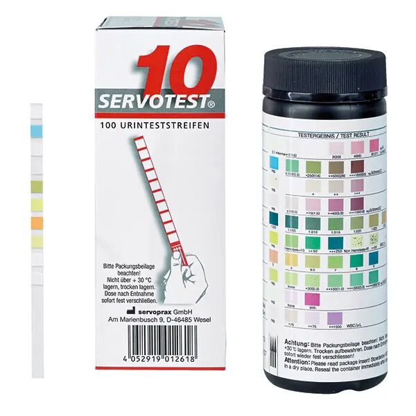 Urinteststreifen Servotest 10 [100 Stück]