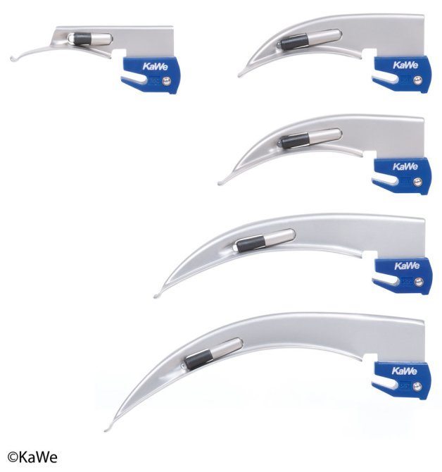 Einmal-Laryngoskop-Spatel Metall, Macintosh, Gr. 2, mit LED-Lampe, unsteril