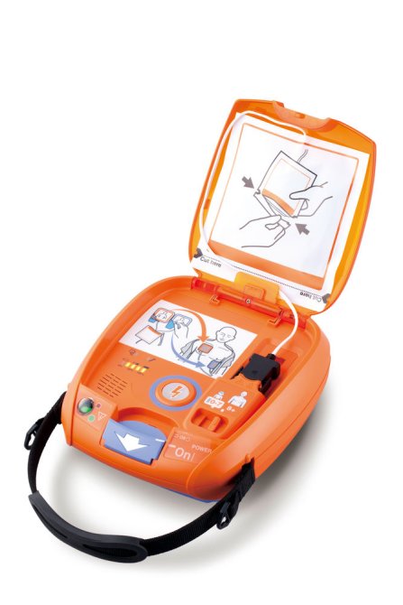 Automatischer Externer Defibrillator,AED-3100  inkl. Standardzubehör je 1 x SB-310VK 4-Jahresbatterie, P740K Einweg-Elektroden, Medizinproduktehandbuch