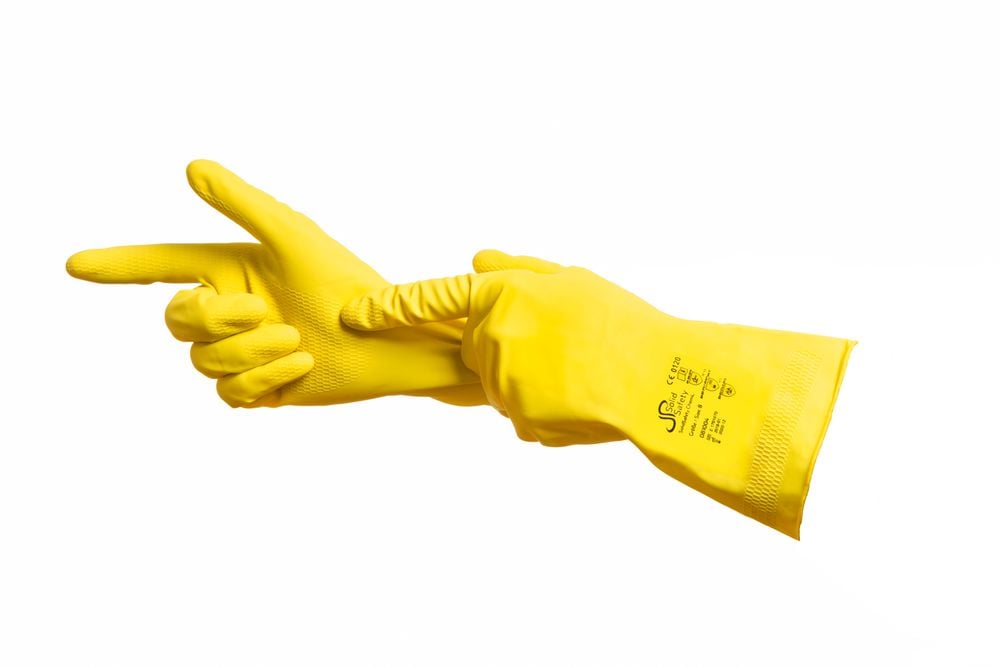Clean Comfort Latex-Allzweck-Handschuhe gelb Länge 30cm 1 Paar [Gr. XL]