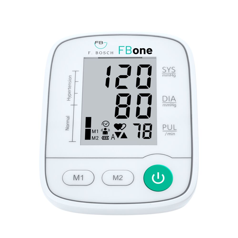 FBone digitales Oberarm-Blutdruckmessgerät für den professionellen Gebrauch MDR konform Manschette für Armumfang 22-42 cm USB Kabel 3 x AAA Batterien