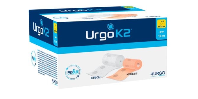 UrgoK2 Latex Free Zweikomponenten-Kompressionssystem [6 m x 10 cm]