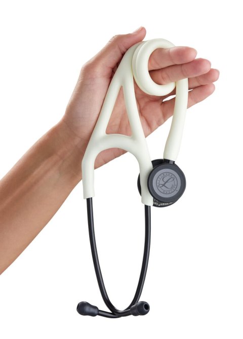 Littmann Cardiology IV Diagnostik-Stethoskop Bruststück schwarz mattiert, Schlauch Alabaster