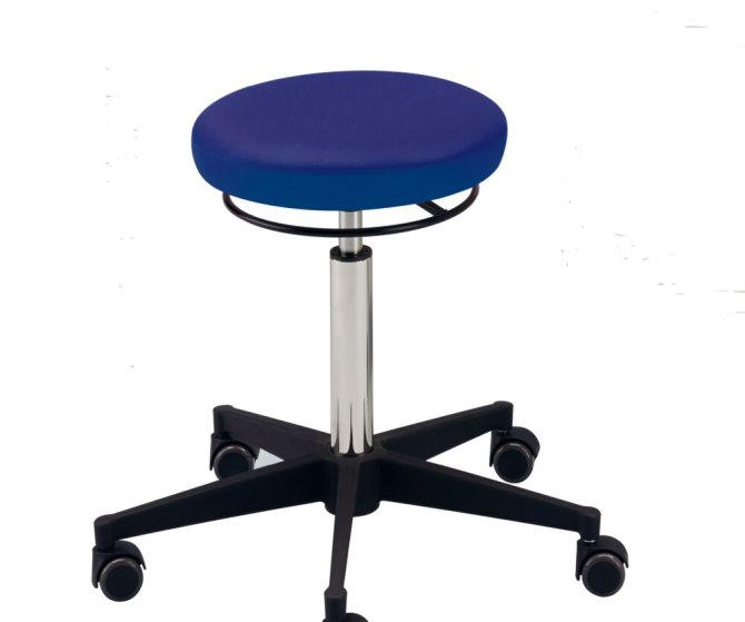 Drehhocker, RAL9005, weiche Rollen