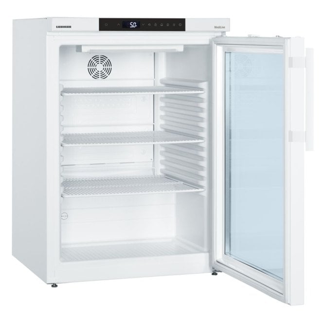 Medikamentenkühlschrank DIN 58345 Glastür LED [109 Liter Nutzinhalt  B601/T618/H820 mm]