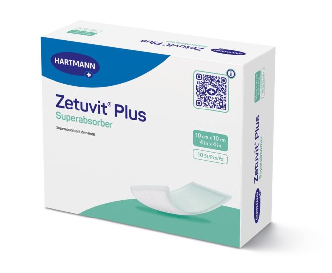 Zetuvit Plus extrastarke Saugkompresse steril [10 x 10cm] [10 Stück]