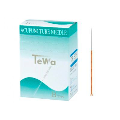 TeWa Akupunkturnadeln CB2540-Type, beschichtet mit Kupferwendelgriff [0,25 x 40 mm] [100 Stück]