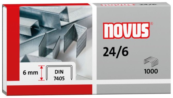 NOVUS Heftklammer 24/6 040-0158 verzinkt [1000 Stück]