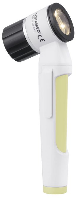 LuxaScope Dermatoskop LED 2.5 V "COLOUR-EDITION" weiß / rapsgelb Kontaktscheibe OHNE Skala