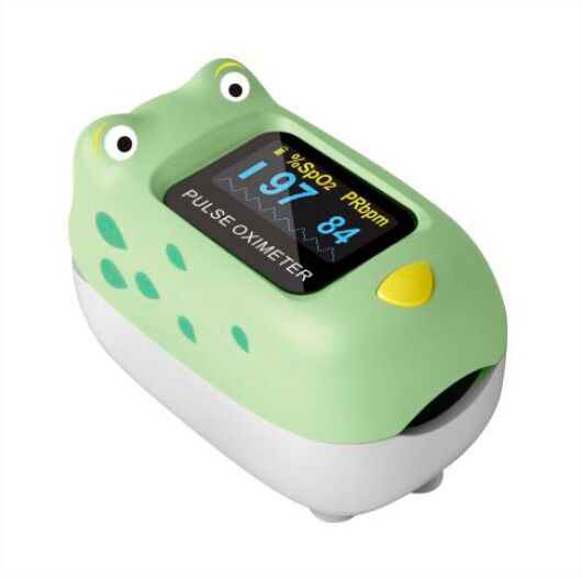 Oxyfrog Pulsoximeter grün für Kinder von 10 bis 40 kg