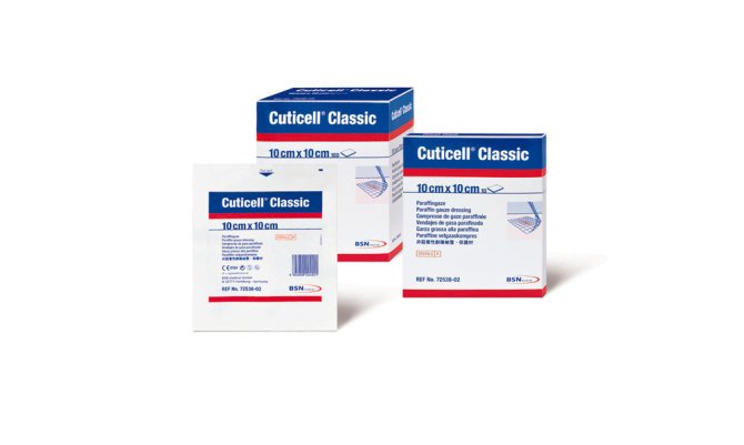 Cuticell Classic Salbenkompresse, steril [5 cm x 5 cm] [50 Stück]