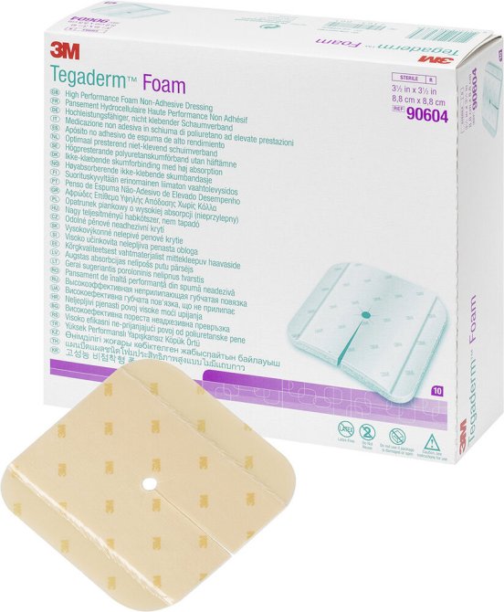 Tegaderm Foam Schaumverband [5 x 5 cm] [10 Stück]