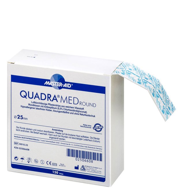 Quadra Med Round, Vliespflaster, D010.33 [25 mm] [150 Stück]