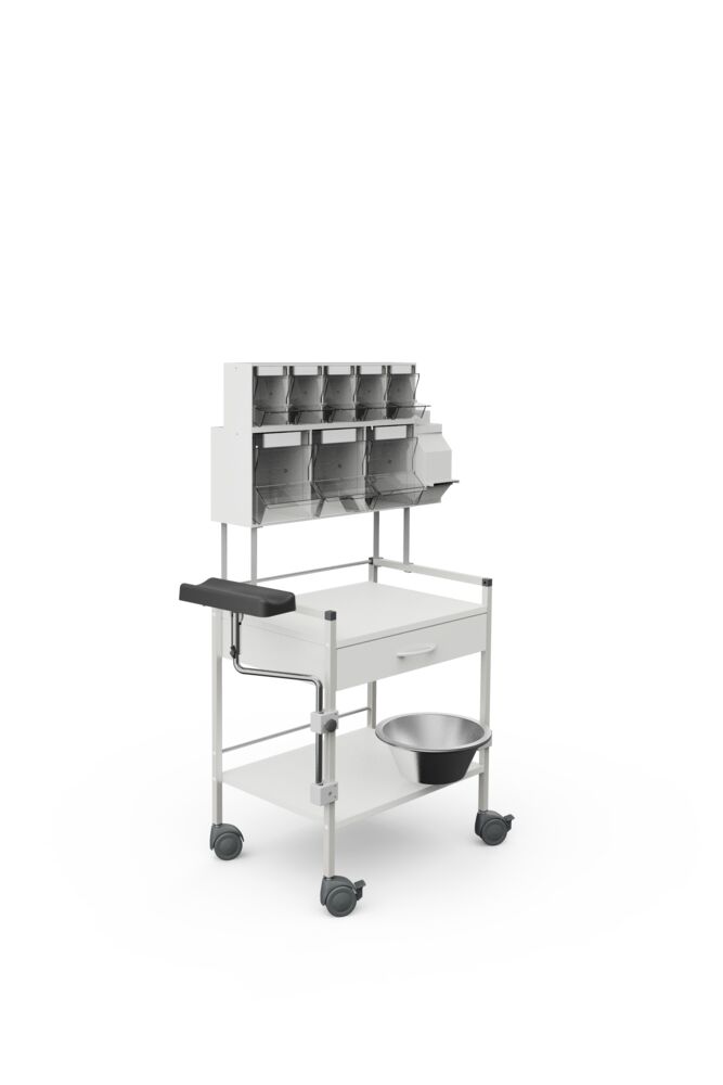 08/16 Funktionswagen PicBox Plus 4 Rollen 2 feststellbar [759 x 450 x 1308 mm]