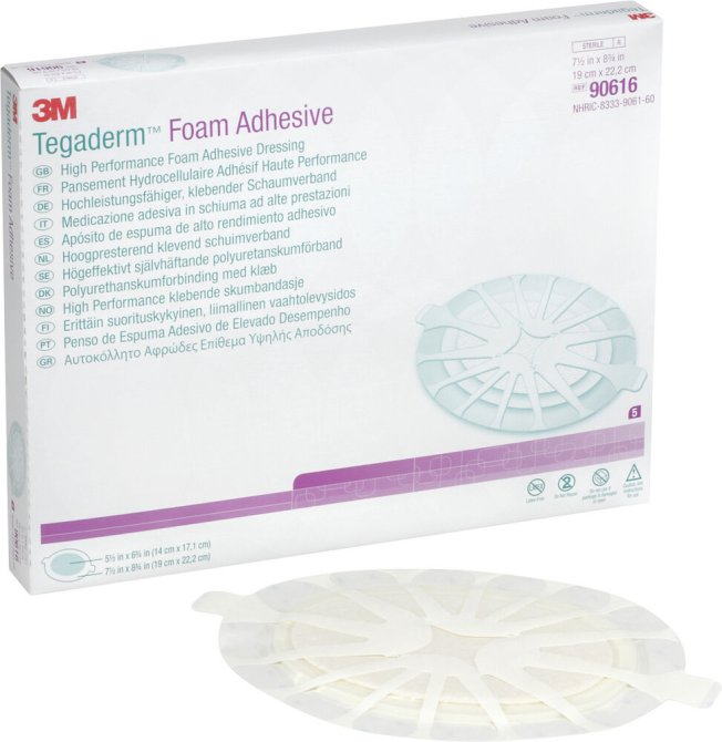 Tegaderm Foam Adhesive Schaumverband [8,8 x 8,8 cm] [10 Stück]