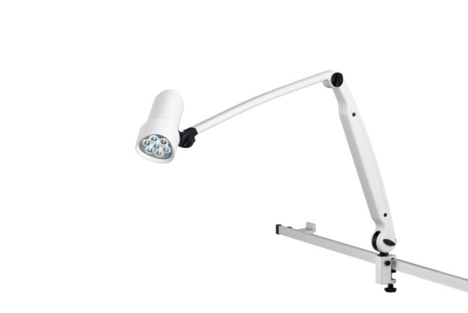 Halux N50-3 P FX Pinmodell 50.000Lux/0,5m LED 3 Farbtemperaturen 5 Dimmstufen federentlasteter Arm reinweiß