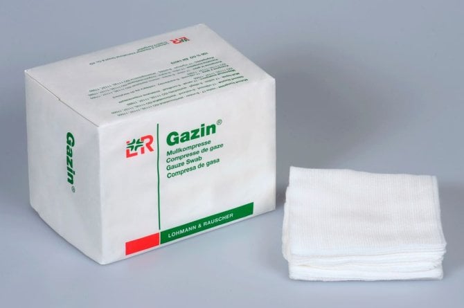 Gazin Kompresse, unsteril, 12-fach, 17-fädig [12.5 x 10 cm] [100 Stück]