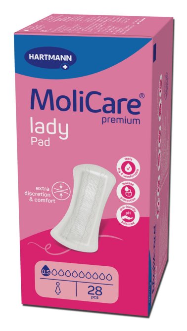 Molicare Premium lady pad 0,5 Tropfen, Inkontinenzeinlage [28 Stück]