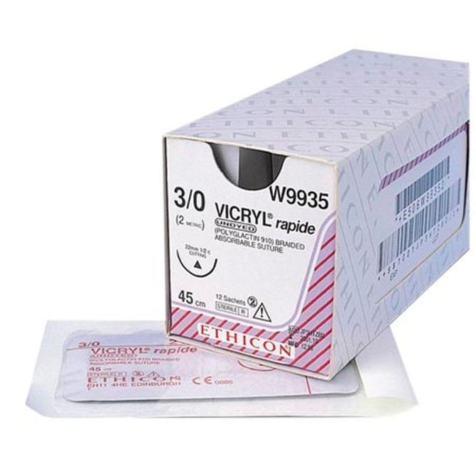 Vicryl Rapid ungefärbt geflochten P3 PRIME 4/0 45 cm [36 Stück]