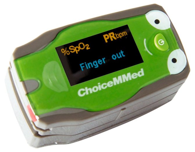 Fingerpulsoximeter für Kinder im Frosch Design