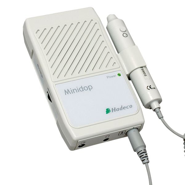 Taschendoppler Modell ES-100VX mit automatischer Abschaltung nach ca. 5 Minuten, inkl. 1 Sonde Ihrer Wahl ohne 9V-Batterie