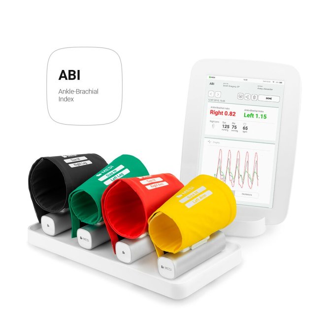 mTABLET ABI Messung des Knöchel-Arm-Index mit Auswertung der Pulswellenform
