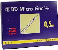 Spritzen Micro-Fine U40 Nadellänge 8 mm [0,5 ml]