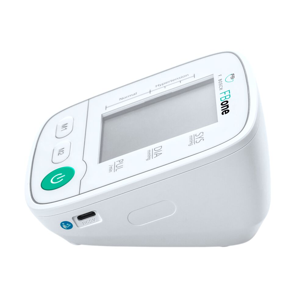 FBone digitales Oberarm-Blutdruckmessgerät für den professionellen Gebrauch MDR konform Manschette für Armumfang 22-42 cm USB Kabel 3 x AAA Batterien