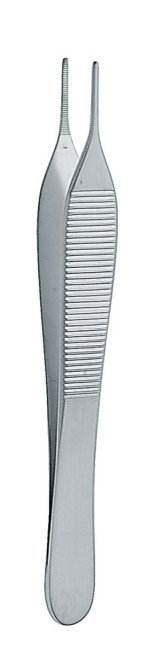 Feine anatomische Pinzette nach Adson, gerade, 12 cm