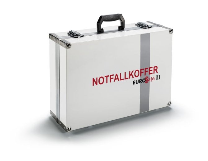 Notfallkoffer EuroSafe II gefüllt 52,6x36,2x20cm inkl. gefüllter 1 Liter Sauerstoffflasche