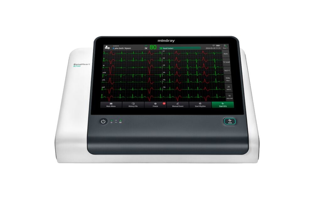 Paket Beneheart R700 advanced inkl. Bedienungsanleitung Power Wire EKG Stammkabel-Set mit Bananenstecker