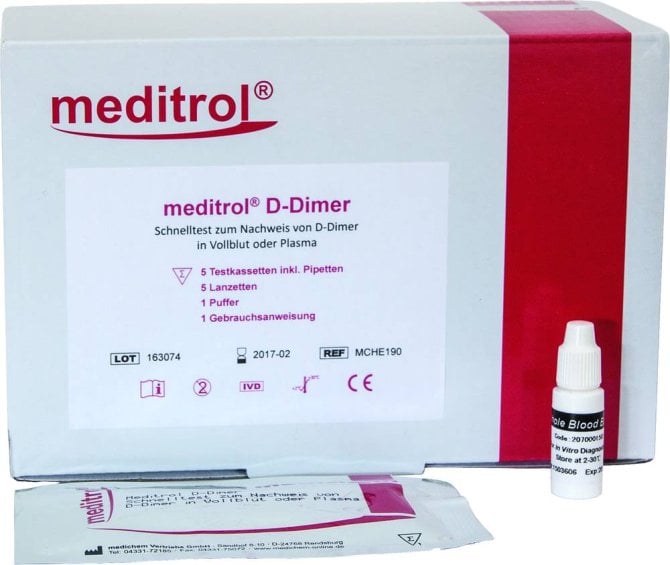 Meditrol D-Dimer Schnelltest Testkassetten [5 Stück]