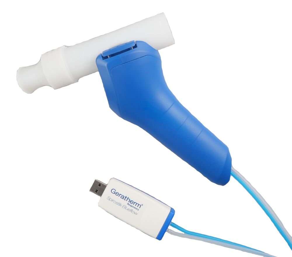 Spirostik Blueflow USB-Spirometer inkl. Blue Cherry Software-Paket und 3 x Blueflow Set